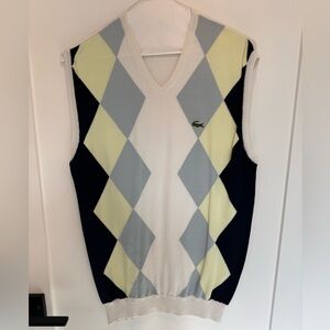 Lacoste vintage argyle sweater vest